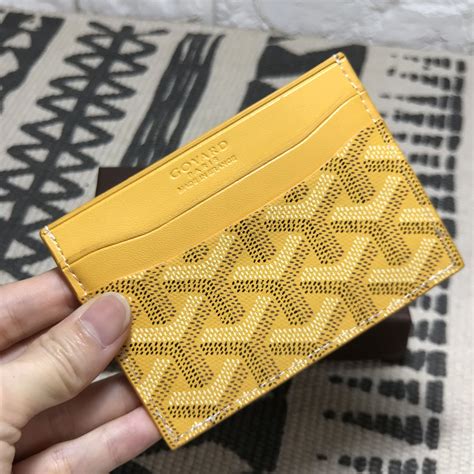 goyard card case yellow|Goyard card case price.